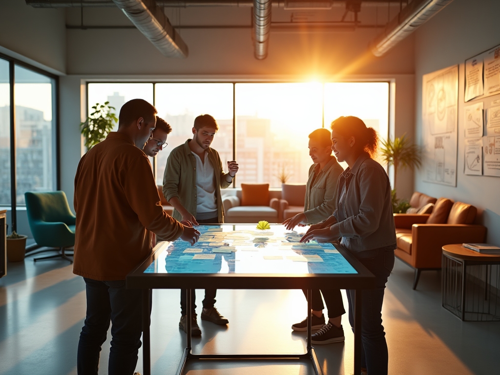 Cross-functional team collaboration session